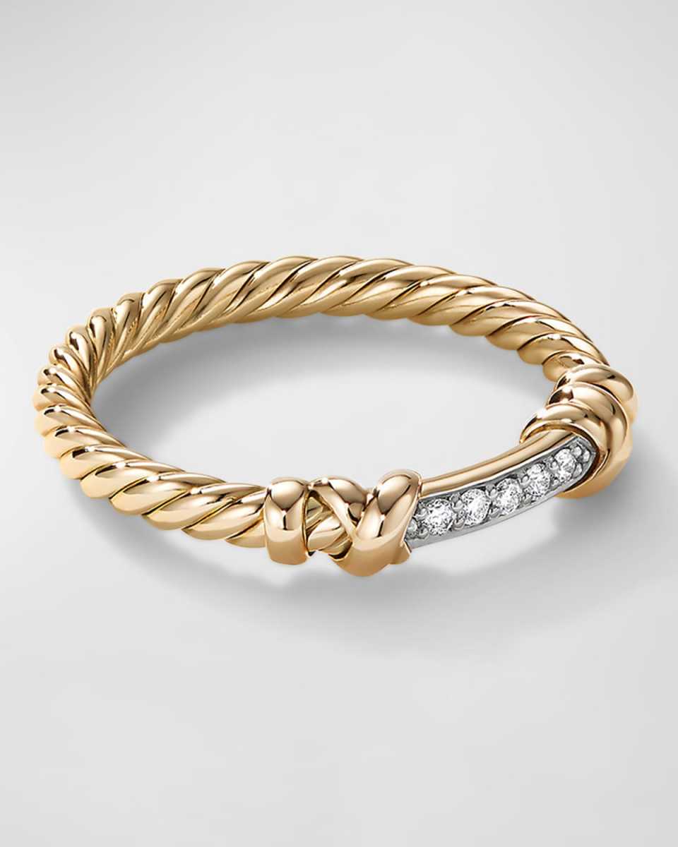 Petite Helena Wrap Ring with Diamonds in 18K Gold, 4mm